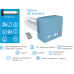 Рекуператор Climteс Optima 150 Standard 26Вт + Тен 100Вт 100 м³/год  40м² Фільтр (G3) ККД, 93% Інформ LED панель 3 Датчика повітря  Пульт Д/К  Синій