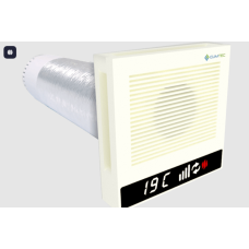 Рекуператор Climtec Quattro 150 Standard 26Вт + Тен 100Вт 100 м³/год   40 м²  Фільтр пульт Д/К  3 Датчика параметрів повітря Таймер  Підігрів дренажного каналу Білий