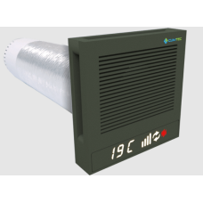 Рекуператор Climtec Quattro 200+ Standard 40Вт + Тен 300Вт 240 м³/год   90 м²  Фільтр Пульт Д/К  3 Датчика параметрів повітря Таймер Підігрів дрен каналу ККД,93 % Сіра умбра   
