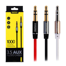 Audio кабель Remax AUX RM-L100 3.5 miniJack male to male 1.0м white Audio кабель Remax AUX RM-L100 3.5 miniJack male to male 1.0м white