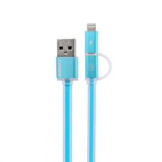 Combo 2-in-1 кабель Lightning/micro USB, 1м blue Aurora Combo Remax 300703 Combo 2-in-1 кабель Lightning/micro USB, 1м blue Aurora Combo Remax 300703