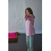 Футболка жіноча кулір преміум Oversize подовжена DA-TI Pink with a stripe Рожева L/XL Футболка жіноча кулір преміум Oversize подовжена DA-TI Pink with a stripe Рожева L/XL