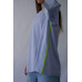 Футболка жіноча стрейч-кулір преміум Oversize подовжена DA-TI Blue with a stripe Блакитний L/XL Футболка жіноча стрейч-кулір преміум Oversize подовжена DA-TI Blue with a stripe Блакитний L/XL