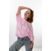 Футболка жіноча кулір преміум Oversize DA-TI inscription on the chest Pink L/XL Футболка жіноча кулір преміум Oversize DA-TI inscription on the chest Pink L/XL