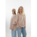 Футболка жіноча кулір преміум Oversize DA-TI inscription on the chest Бежевий S/M Футболка жіноча кулір преміум Oversize DA-TI inscription on the chest Бежевий S/M