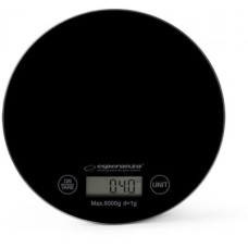 Ваги кухонні Esperanza EKS 003 K (EKS003K) з круглою платформою до 5 кг, градація - 1 г фунт унція (чорний) Ваги кухонні Esperanza EKS 003 K (EKS003K) з круглою платформою до 5 кг, градація - 1 г фунт унція (чорний)