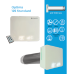 Рекуператор Climtec Optima 125 Standard 7Вт + Тен 40Вт ККД, % до 93 60 м³/год  25 м² Датчики t°C повітря  Пульт Д/К Таймер  LED-інфо панель Жовтий